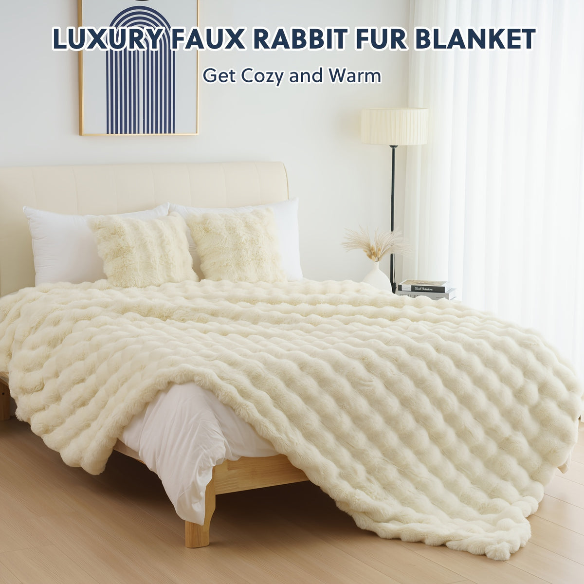 1pc Orhopui Faux Rabbit Fleece Blanket, Soft Warm Throw Blanket, For Bedroom Guest Room Living Room Student Dormitory Car Sofa Travel, Multifunctional Blanket, For All Season, Random Colors Are Available As An Option.