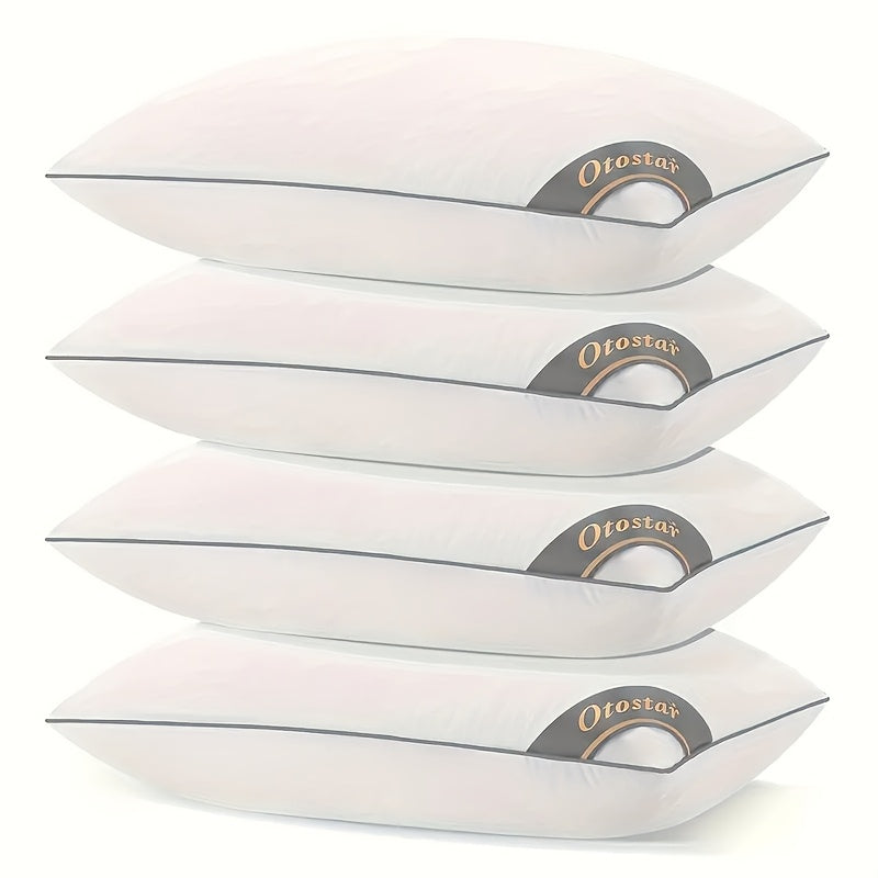 2/4pcs, Firm Supportive Sleep Pillow, Hotel-Grade Cool-to-the-Touch Feel, Filled with Premium Soft Fiber, Suitable for Back, Stomach, Or Side Sleeping Positions, Ideal Sleep Solution, Valentine's Day Gift, Presidents' Day