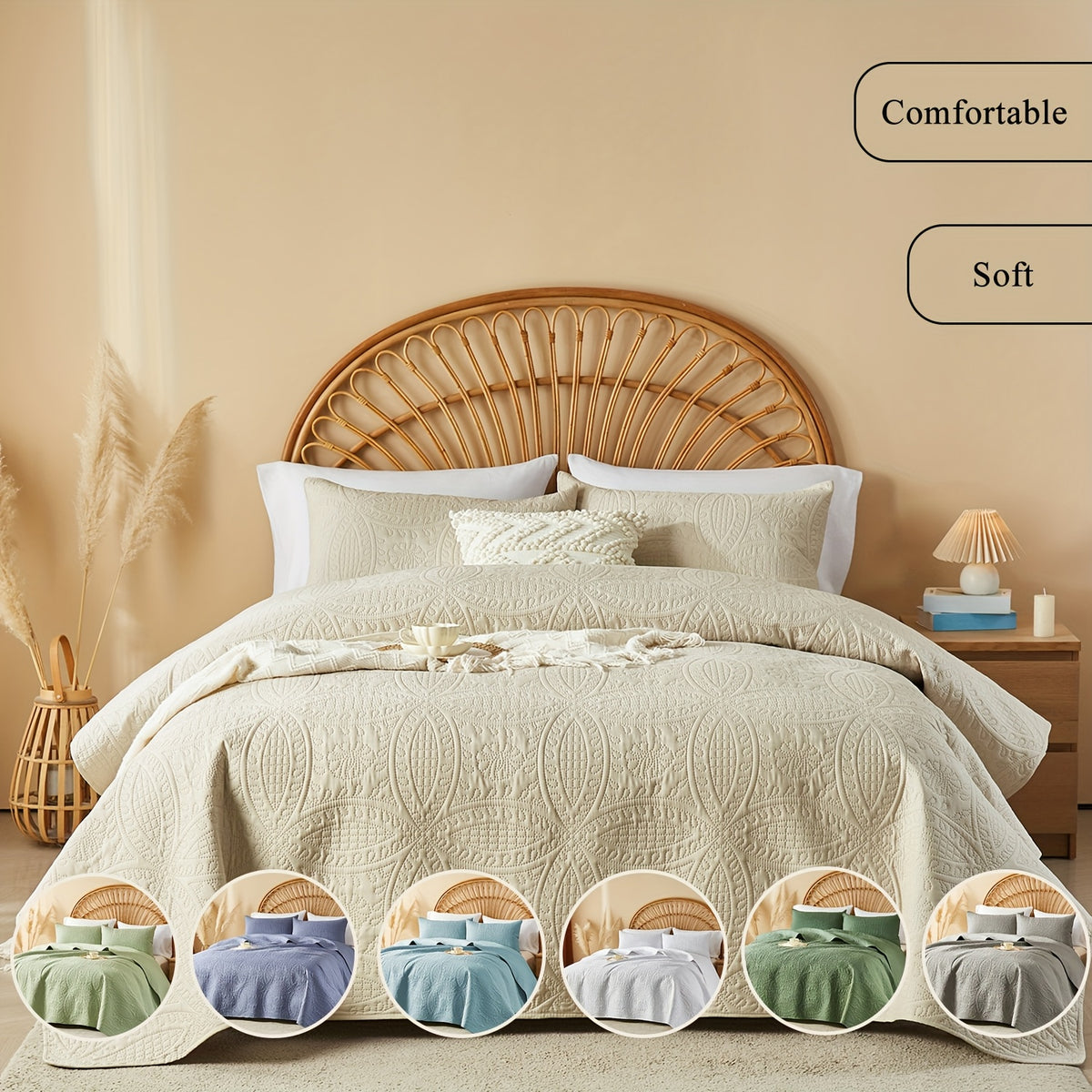 2/3pcs Cooling & Refreshing Summer Quilt Set - Multiple Colors Plus Random Color Available - Lightweight Breathable Microfiber Bedspread - Modern Coin Pattern Coverlet All Season - Holiday Gifts For Family Friends (1 Quilt, 1/2 Pillow Shams)