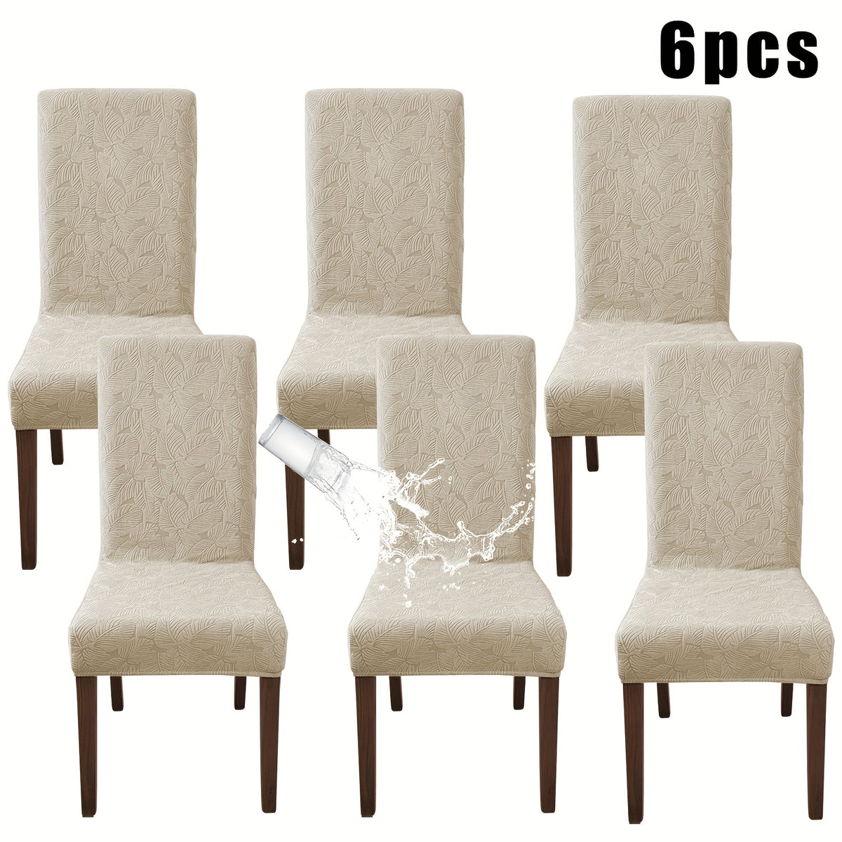 4/6pcs Plant Printing Dining Chair Covers, Stretch Parsons Chair Slipcovers for Dining Room, Kitchen Chair Protector Covers, Wedding Season, Vintage Style, Elegant Style, Halloween, Christmas, Home Decoration
