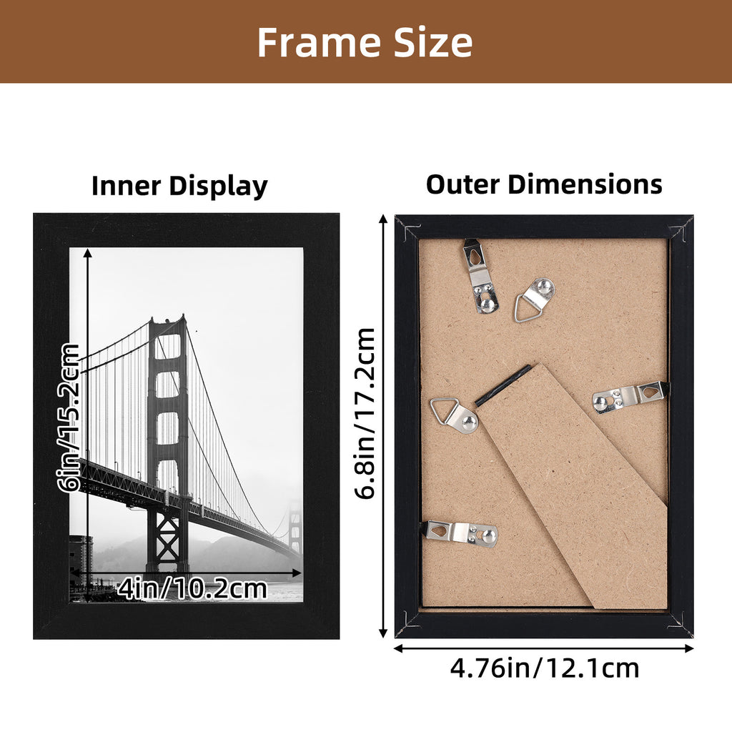 24 Pcs Picture Frame, Made of Sturdy Frame for 4x6in or 5x7in or 8x10in, Wall and Tabletop Display Thin Border Photo Frames for Home Decor, Black