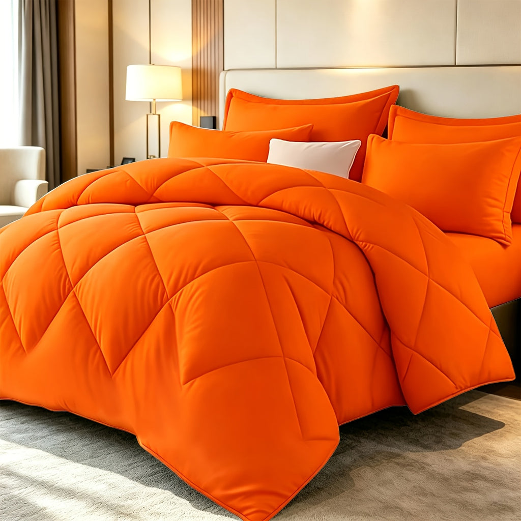 2/3pcs Solid Color Diamond Pattern Large And Extra-Large Bed Set Soft Comfortable And Lightweight Fabric Breathable Quilt Easy to Care Equipped with Quilts And Pillowcases Luxurious Quality And Ideal Gift, Random Color