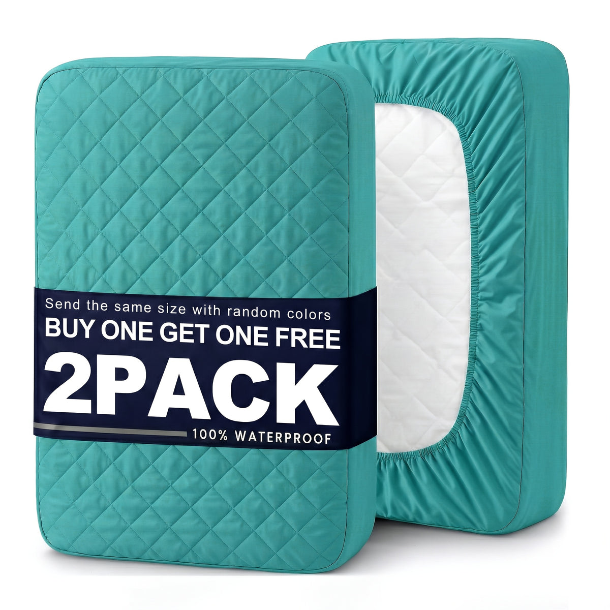 Purchase One And Receive Another At No Cost, Two Pieces Of Non-Slip Waterproof Mattress Covers(Any One Color + Another Random Color), Solid Color Bedspread With Deep Pockets - Bed Bug Mattress Protector, Bedding Suitable For Bedrooms And Guest Rooms
