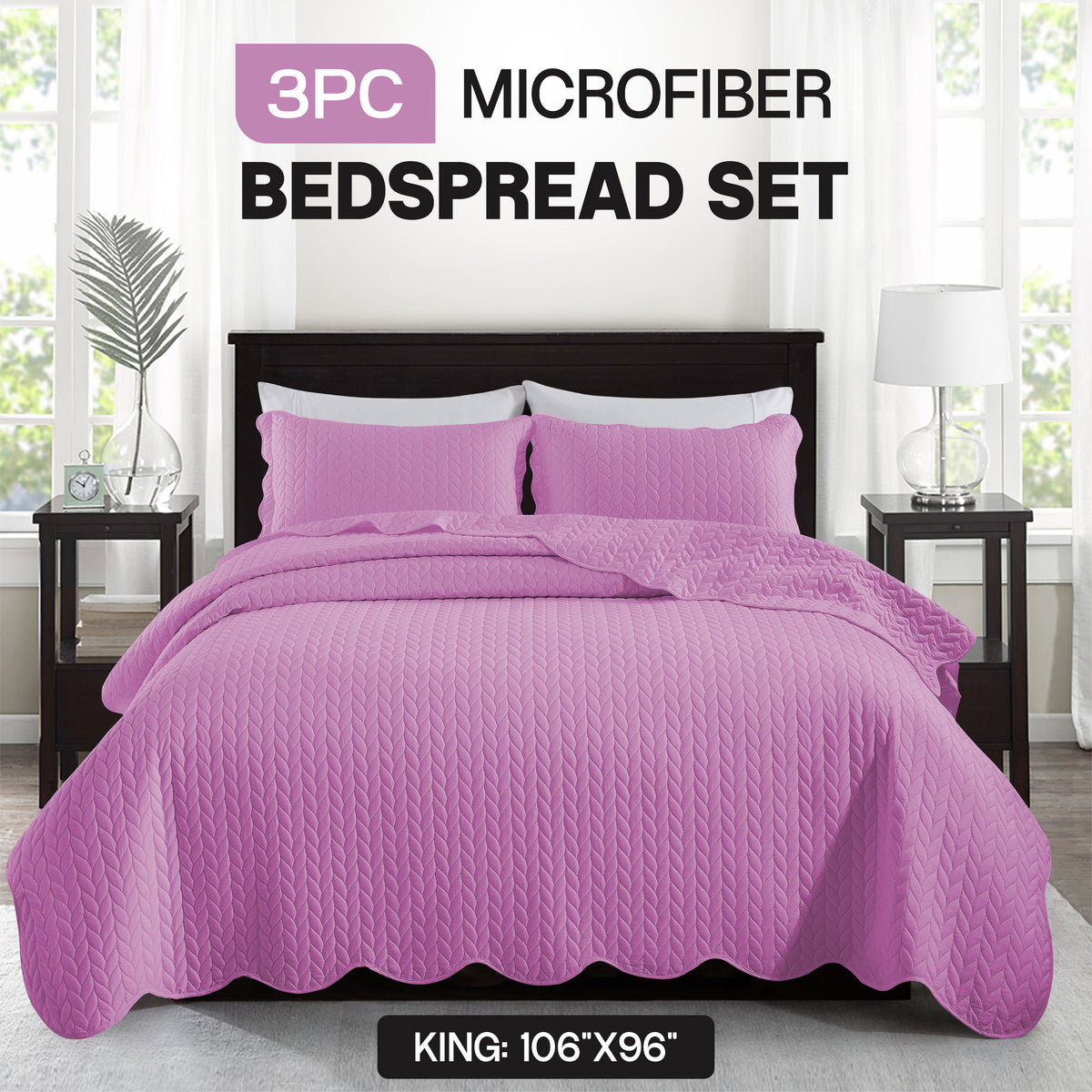 3pcs Bedspread Set Bedspreads with free Pillow Shams - Leaf Pattern Soft & Breathable Bedspread Lightweight Microfiber Bedspread - Modern Style Floral Pattern Coverlet For All Seasons - Christmas Gifts For Family And Friends (1 Bedspread, 1 Or 2 Pillow Sh