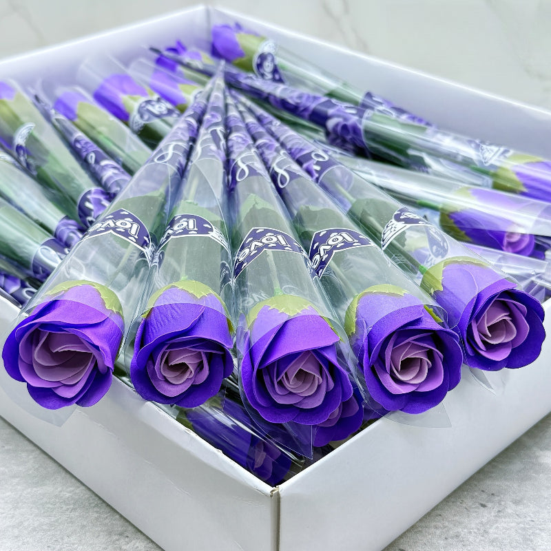20pcs Random Color Scented Artificial Rose Bouquet - Perfect Gift for Valentine's Day, Mother's Day, and Weddings - Colorful Plastic Roses in Red, Wine Red, Pink, Blue, and Purple, Elegantly Packaged, Suitable for Home Decor and Romantic Floral
