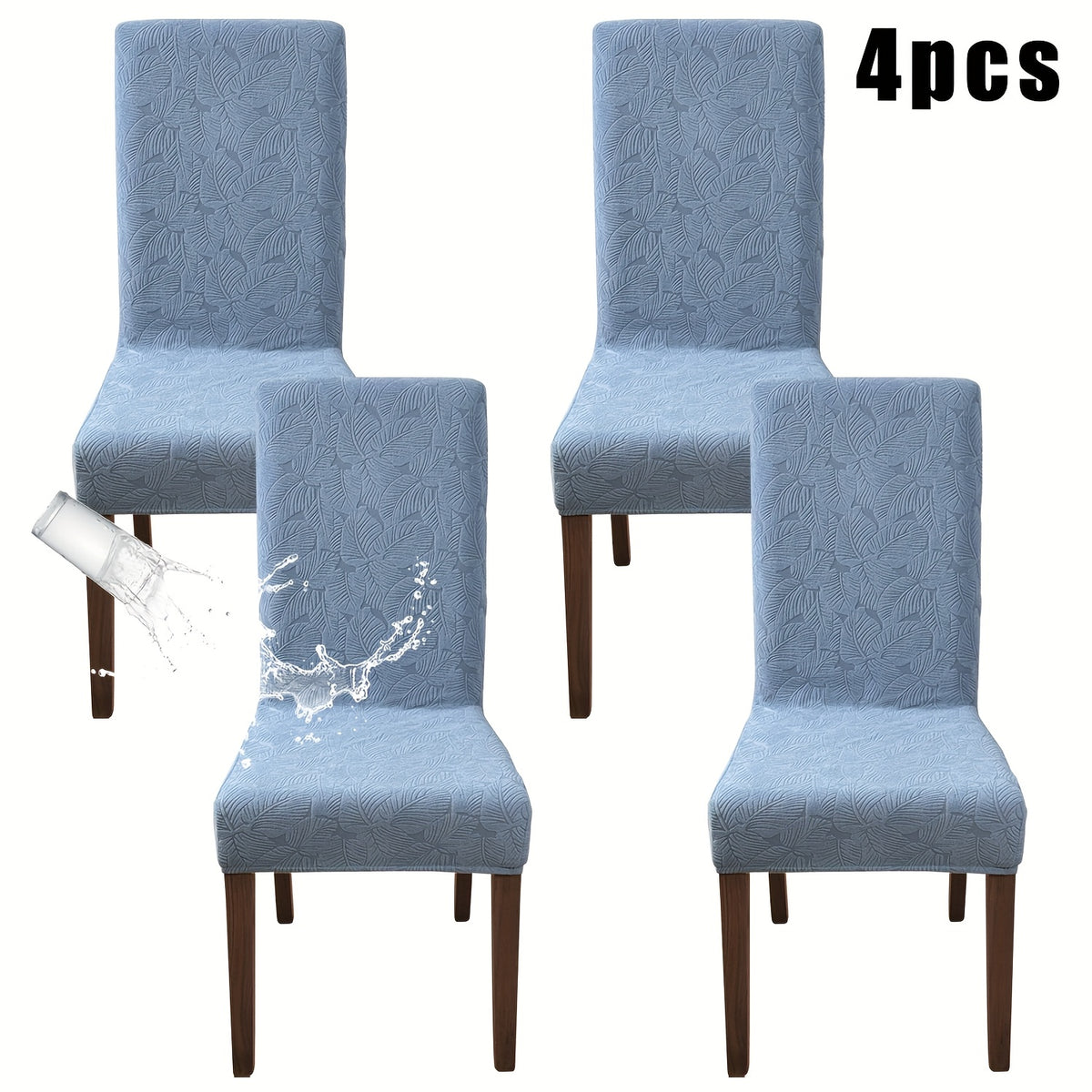 4/6pcs Plant Printing Dining Chair Covers, Stretch Parsons Chair Slipcovers for Dining Room, Kitchen Chair Protector Covers, Wedding Season, Vintage Style, Elegant Style, Halloween, Christmas, Home Decoration