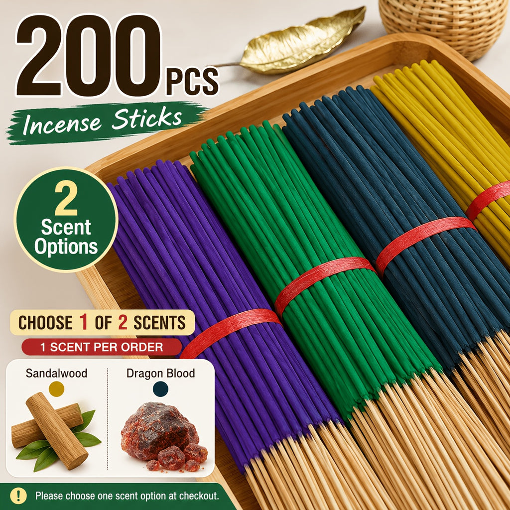 4 Sets Of 200 Aroma Sticks - Including Jasmine, Rose, Patchouli, And Sacred Wood Scents - Suitable For Purification, Yoga Meditation, And High-concentration, Long-lasting Fragrance; A Great Gift For Friends And Family.