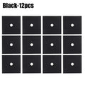 Gas Stove Burner Protectors, 12-Piece Reusable Nonstick Stove Liners with 0.12 mm Thickness in Black or Silvery for Everyday Kitchen Cleanup