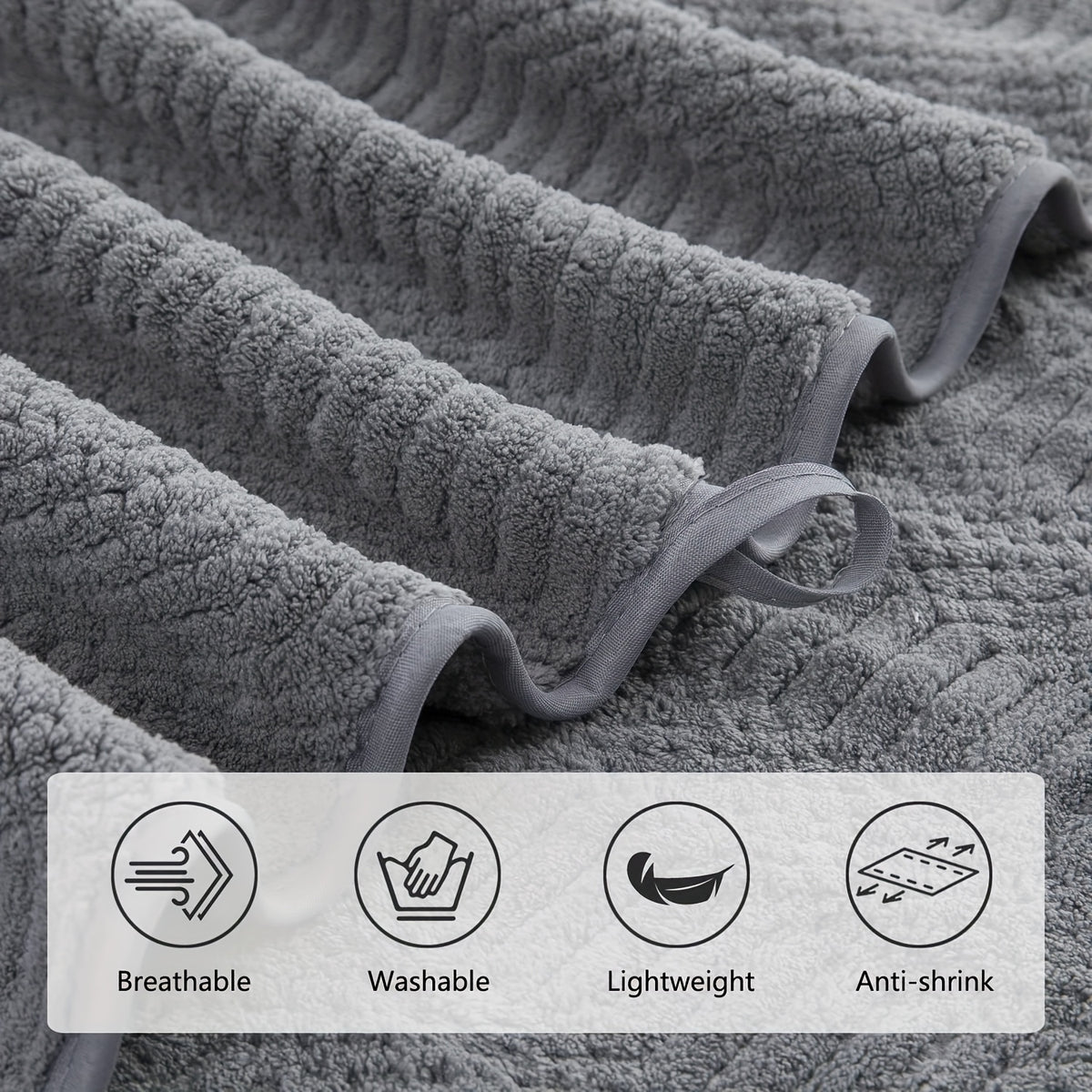 Oversized Bath Towels Set, Extra Large Towel Microfiber Soft XL Bath Sheet Super Absorbent Bathroom Towels Set Quick Dry Plus Size Shower Towels for Family Hotel, Wash Cloths