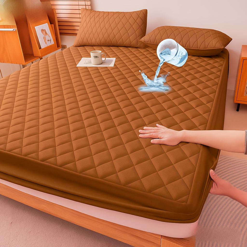 Buy One, Get One Free, 2pcs (Any One Color + Another Random Color) Non-Slip Mattress Protector, Luxury Bed Cover With Deep Pocket, Bed Bug Mattress Protector, Queen And King Sizes, Suitable For Hotel, Dorm Essentials, Father'S Day Gift For Family An