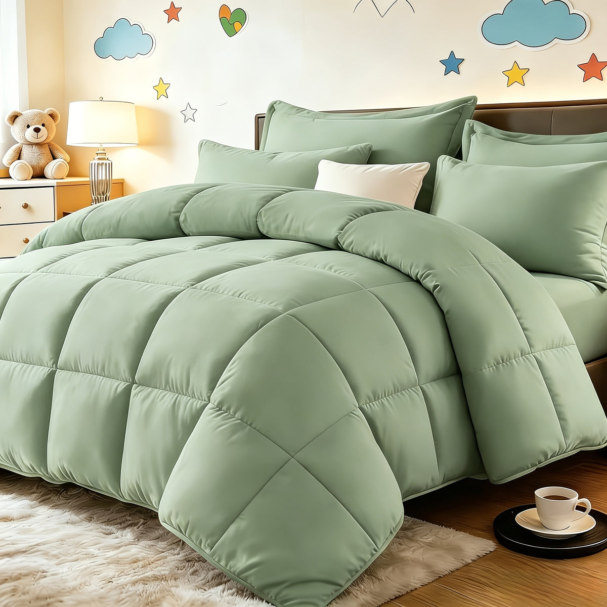 2/3pcs Red And Black bedding with All-Season Comforter, Available in Standard Double/King Double/Super King Sizes. Includes 1 Comforter And 1/2 Pillowcases, Suitable for Kids' Rooms, School Dormitories, Apartments