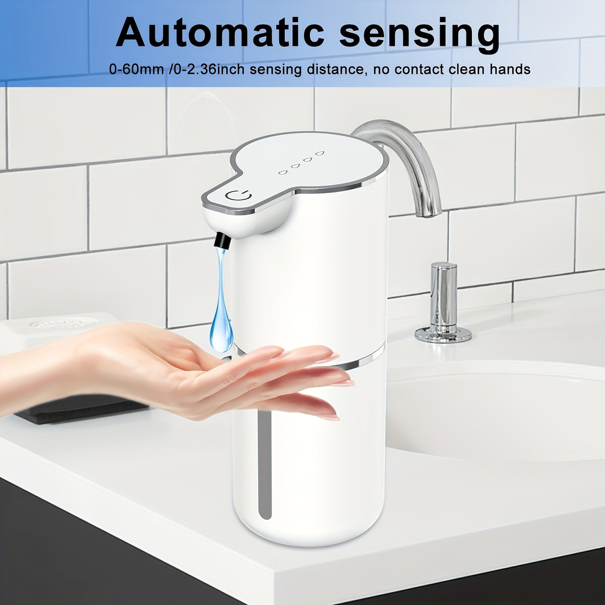 Intelligent Electric Induction Soap Dispenser, Hand Soap Dispenser, Kitchen Sink Soap Dispenser, Foam Soap Dispenser Wall Mounted, Suitable for Families, Hotels, Dormitories, And Other Places