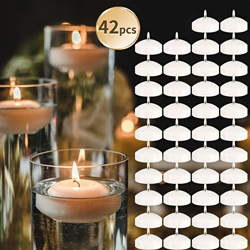 42 Instrument Style Floating Small Candles, Natural Plant Wax+pure Core, Smoke-free And Low Melting Point, Stable Burning, Suitable for Weddings, Meditation, Holiday Blessings, High-Quality Materials, Holiday Gifts