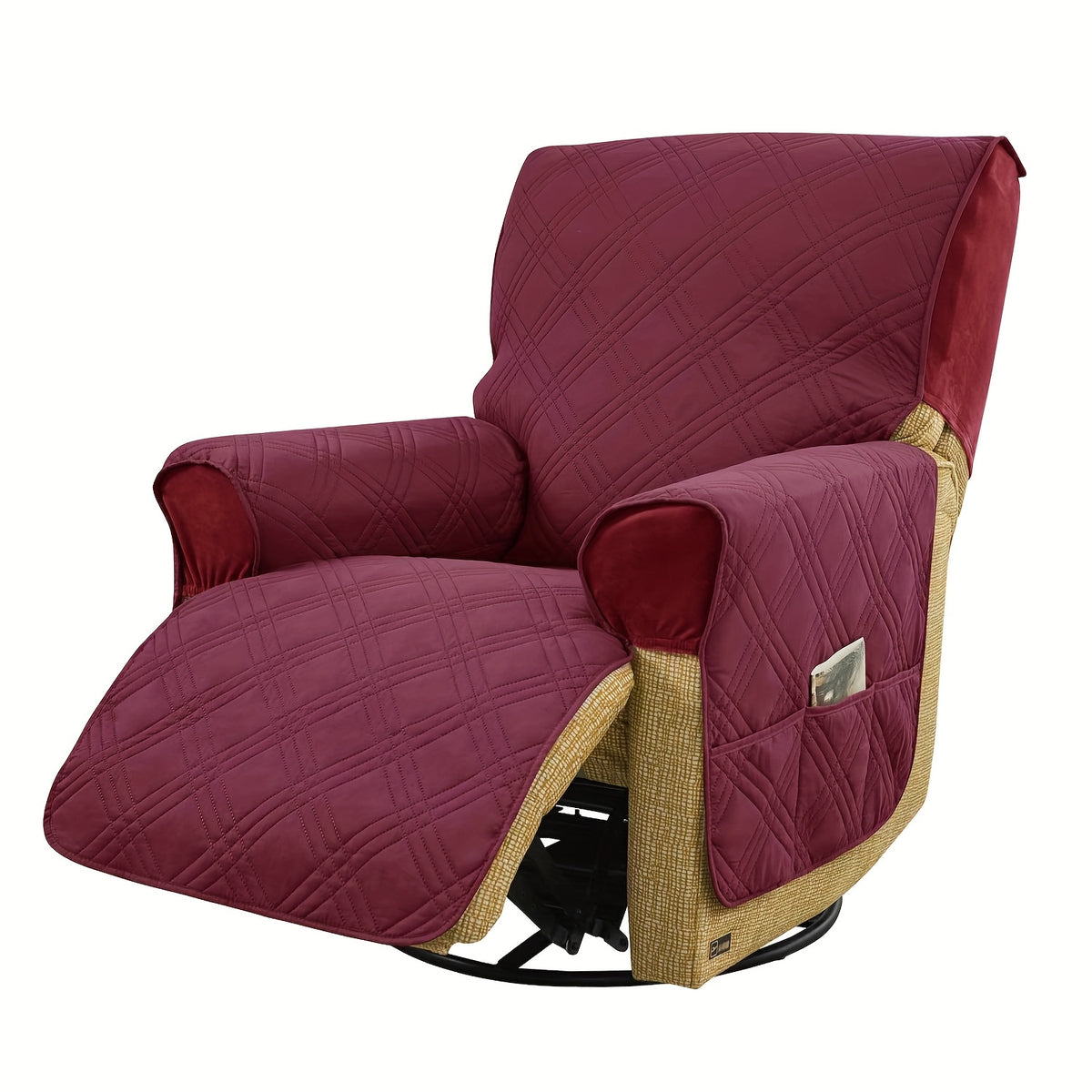 (S/L)1pc All-In-One T-Cushion for Comfort And Style Classic Style Armchair Cover, Double-Sided Anti-Slip Armchair Cover, Elastic Band Closure, Machine Washable, for Comfort And Style, Pet-Friendly, All-Season Use, Halloween, Christmas