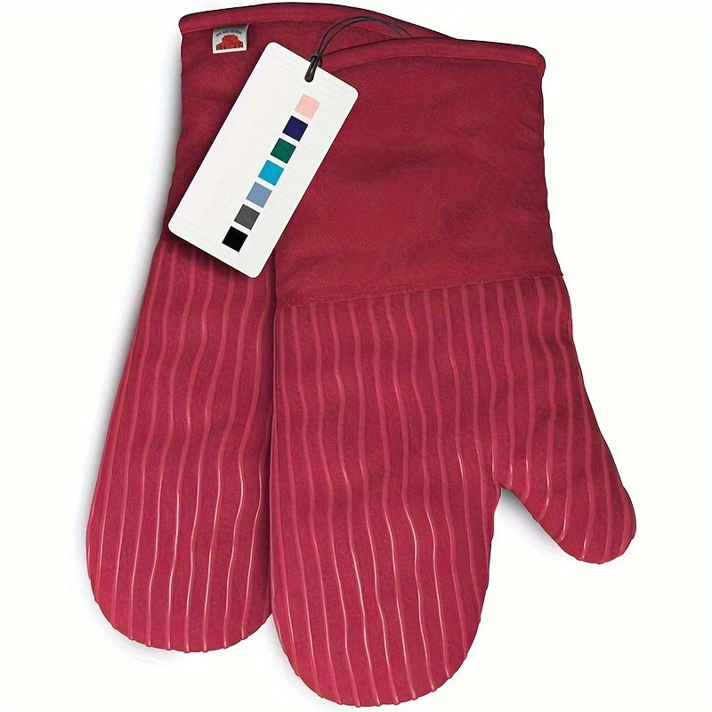 6pcs Oven Mitts And Pot Holders/ 1 Pair Oven Mitts, Kitchen Oven Glove High Heat Resistant Oven Mitts And Potholder With Non-Slip Surface For Cooking, Mother'S Day Gift