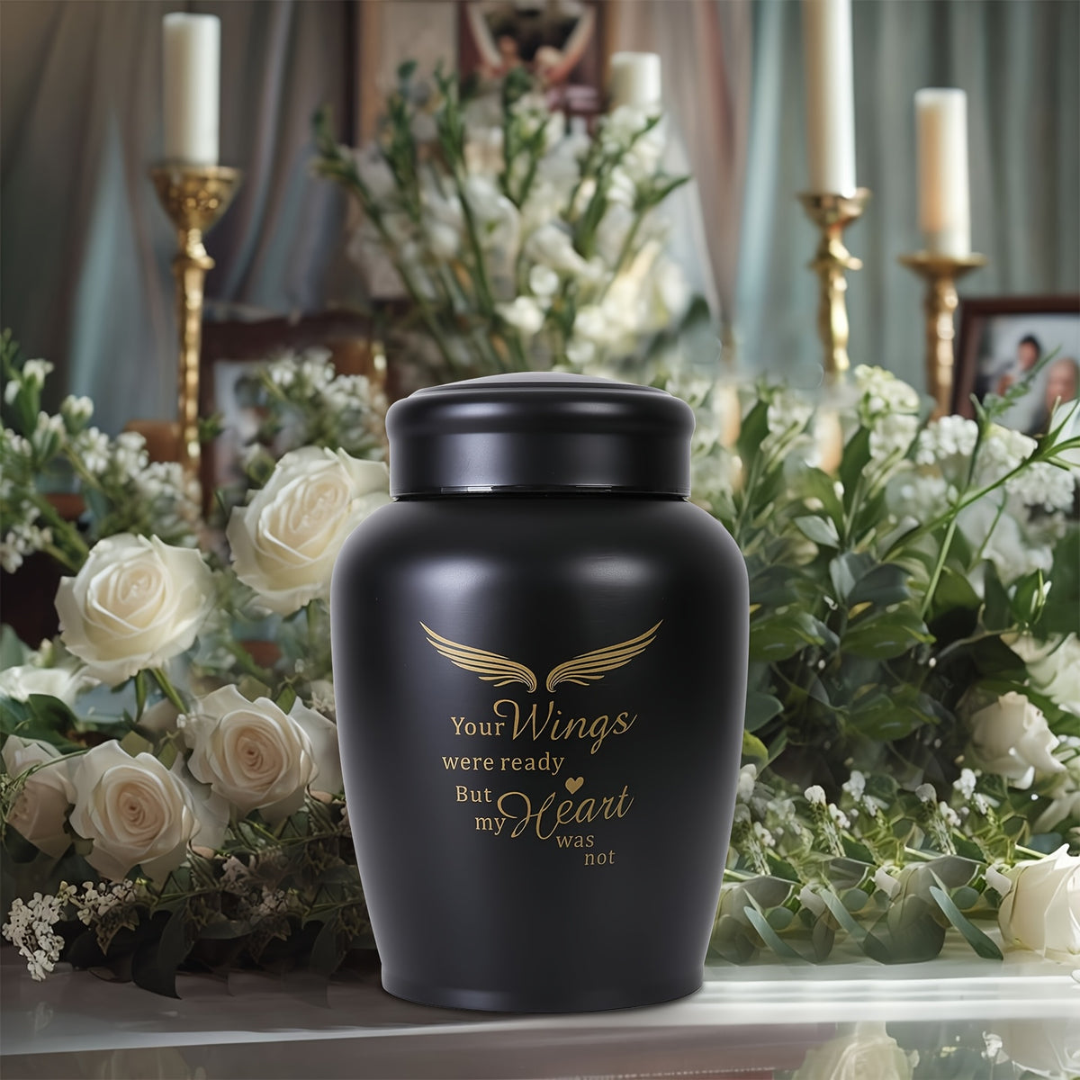 8.5" Large Urns For Human Ashes Adult Male Female, Cremation Urn Human Ashes For Men Women, Burial Urns For Cremated Remains, Holds Up To 180 LBS