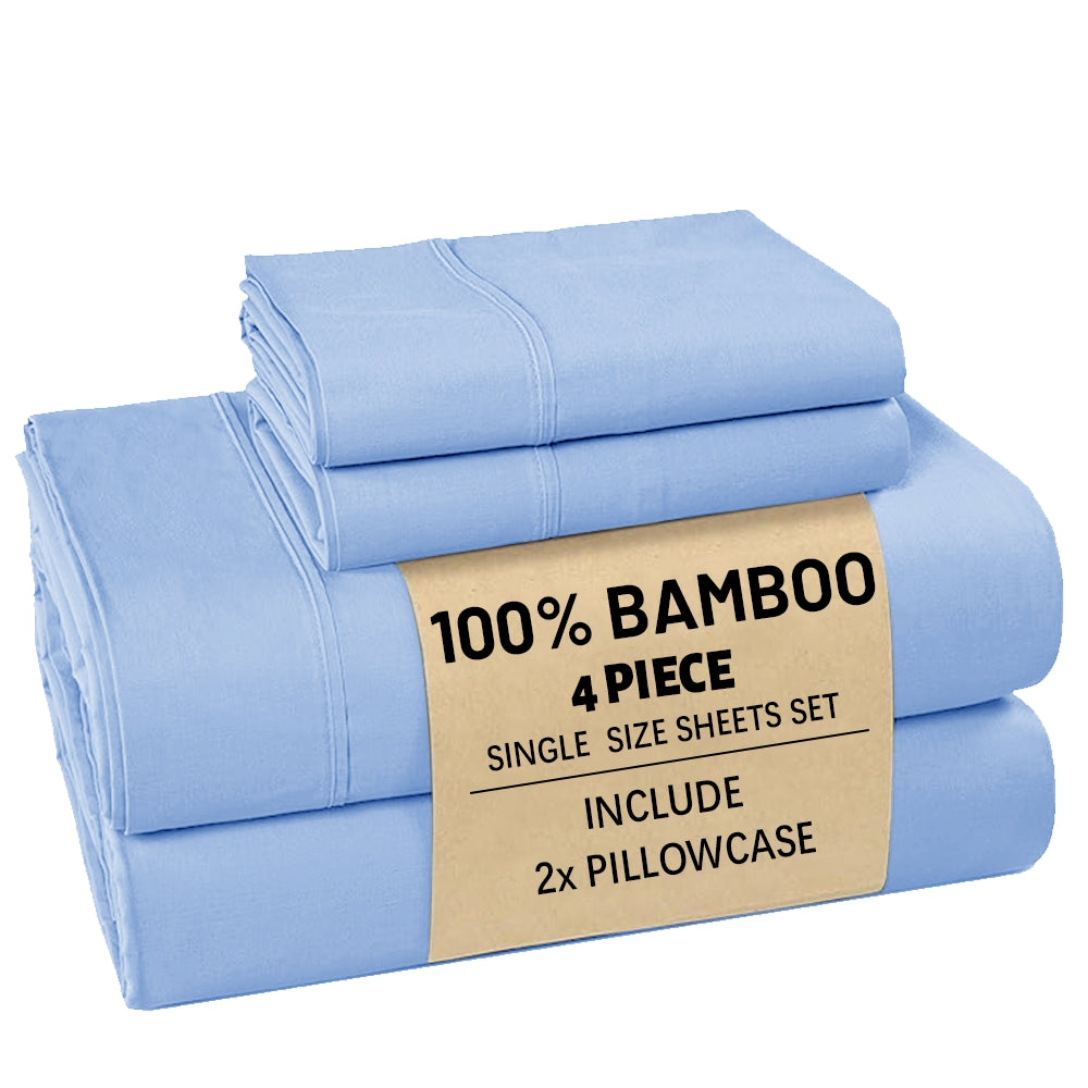 [Deep Sleep] 4/6pcs Bamboo Bed Sheet Set, Luxury Soft & Cooling Sheet Set For Hot Sleepers, 5 Star Hotel Experience Bed)Child Sheets Sets Deep Pocket Up To 16"Breathable Bedding For Room, Hotel 2200TC Bedding Sheets Queen Bed Sheets W/ Random Color