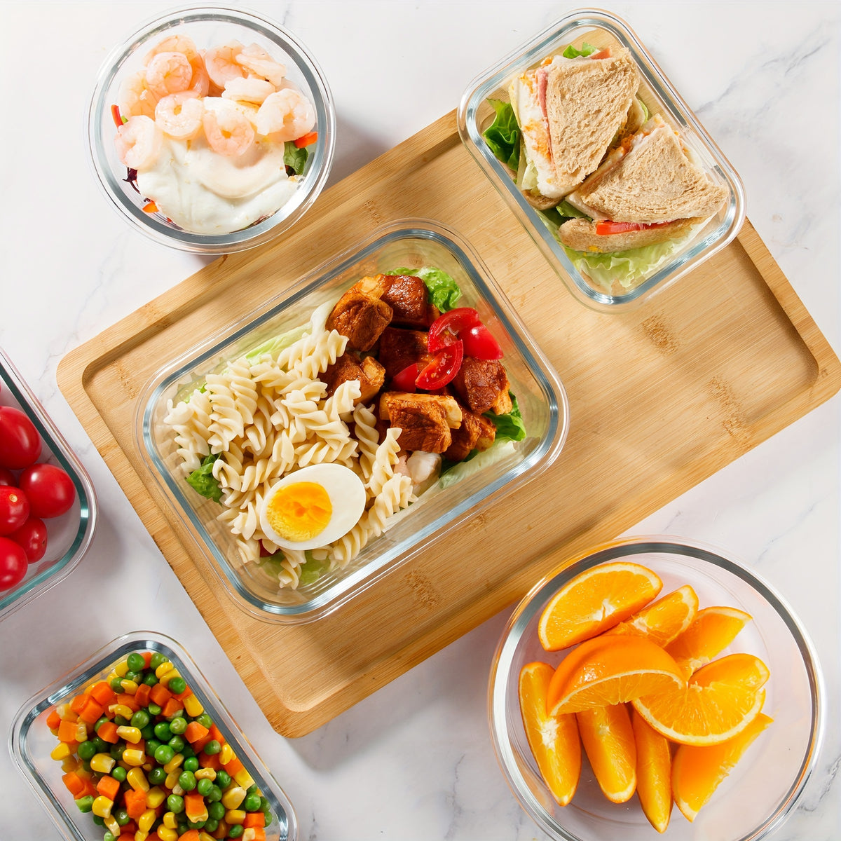 24pcs (12 Lids+12 Glass Bowl) Borosilicate Glass Food Storage Containers with Airtight Lids, Ideal for Meal Prep, Lunches - Microwave and Dishwasher Safe