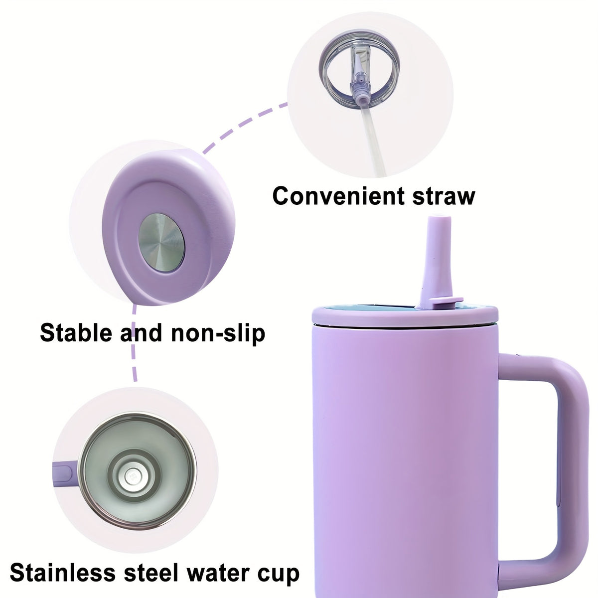 1pc Foldable Straw Stainless Steel Insulated Tumbler with Lid And Straw, Double Wall, 6 Colors Available, Keeps Hot 12H/Cold 24H, Suitable for Home, Office, Car, And Travel, Great for Christmas, Thanksgiving, And Birthday Gifts, Local Warehouse.