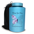 Cremation Urn for Adult Ashes in Stainless Steel with Screw Lid, Seal Ring and Velvet Pouch, Decorative Memorial Styles for Loved Ones