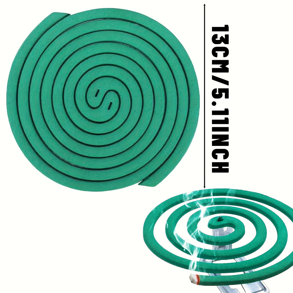 Walleaf Large Mosquito Repellent Coils, Outdoor Citronella Lemongrass Mosquito Coils with Holder, Long Lasting Patio Garden Camping Summer Use