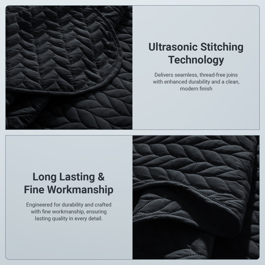 Lightweight Quilted Bedspread – Soft and Breathable Quilt Set, All Season Microfiber Bedding, Modern Style Soft Bedding Set, Twin, Full / Queen, King Sizes, Machine Washable Halloween Christmas