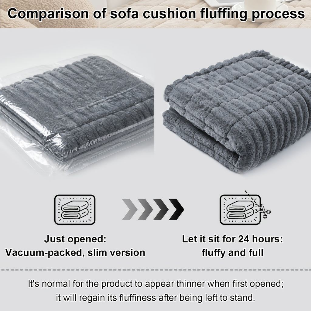 Boho Quilted Sofa Protector, Single-Piece Soft Machine Washable Couch Pad in Khaki White and Gray with Seat Backrest or Armrest Size Options