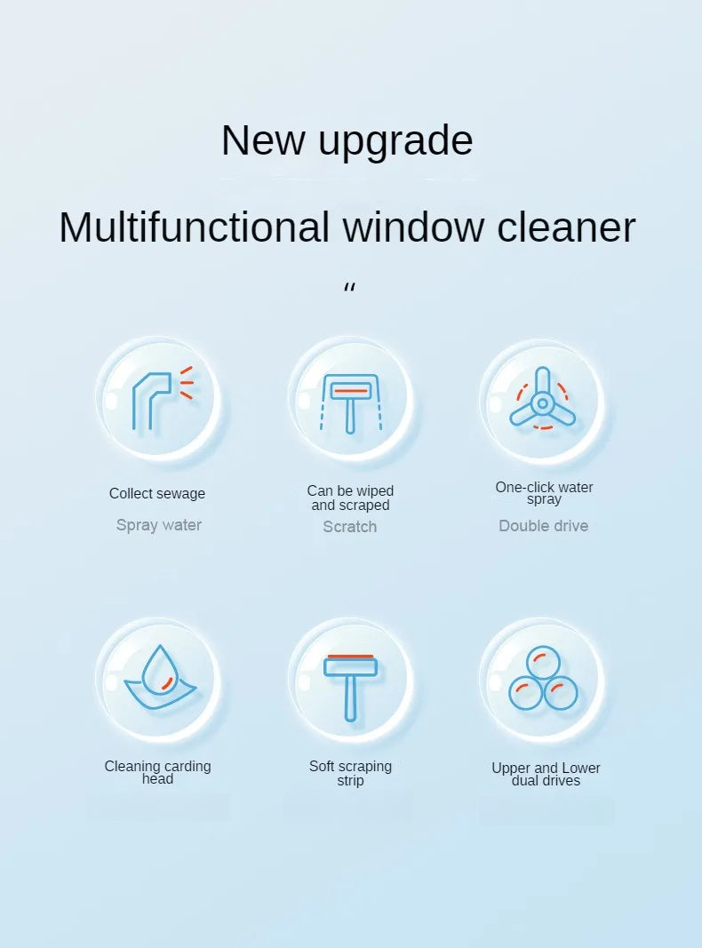 3-in-1 Glass Cleaning Kit: Spray, Wash & Squeegee - Perfect for High Windows, Shower Doors & Car Windshields - Essential Home Cleaning Tool - for All Homeowners - Suitable for Everyday Cleaning