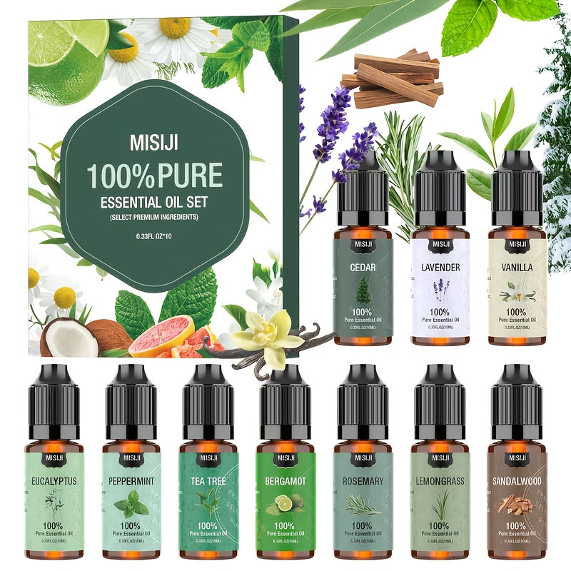 6/10/20pcs Essential Oils Set-Essential Oils for Diffuser for Home, Air Freshening Diffuser Oils Scents For, Laundry, Candle, Humidifiers 6/10/20 × 0.34oz. Ideal Valentines Day Gift for Women, Friends, Lover