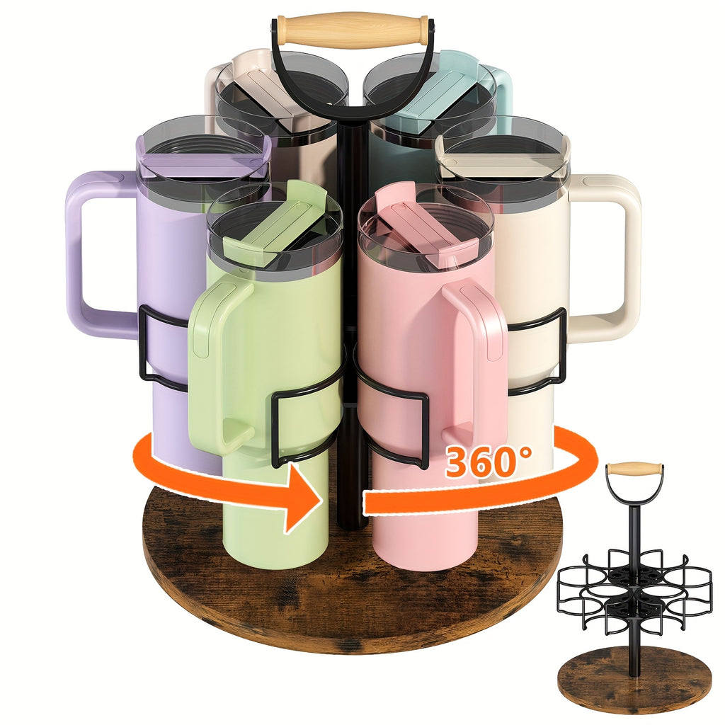 Rotatable Cup Holder, Water Bottle Organizer for Tumbler with Handle, Kitchen Organizers And Storage for Cup Additions, Organizer for Cups