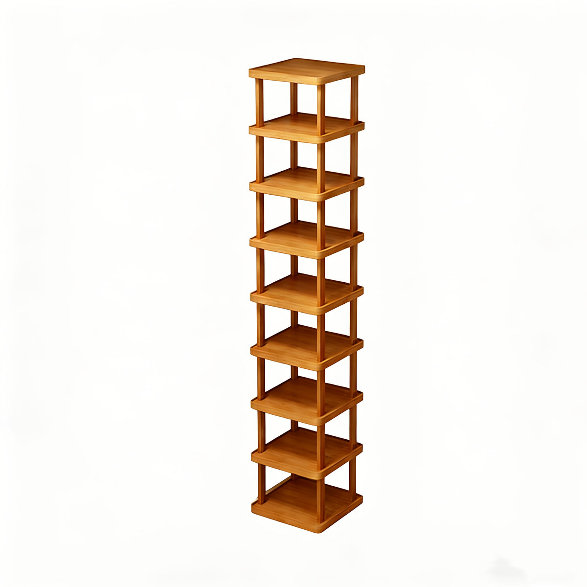 1pc 3/6/9 Layers Bamboo Shoe Rack, Capable Of Storing 3/6/9 Pairs Of Shoes, Wood Grain Decoration, Easy to Assemble, Space Saving, Suitable for Entrances, Living Rooms, Bedrooms, And Dormitories. Brown. Multi Layer Independent Storage Rack.