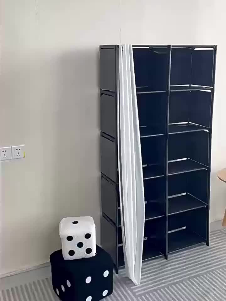 Single/Double Row Multi-Purpose Storage Rack, Easy to Install, 15.75/31.5-Inch Simple Clothing Storage Cabinet, Dustproof And Clutter-Free Bookcase, Suitable for Offices, Classrooms, Living Rooms, Bedrooms, Dormitories, for Organization And Storage