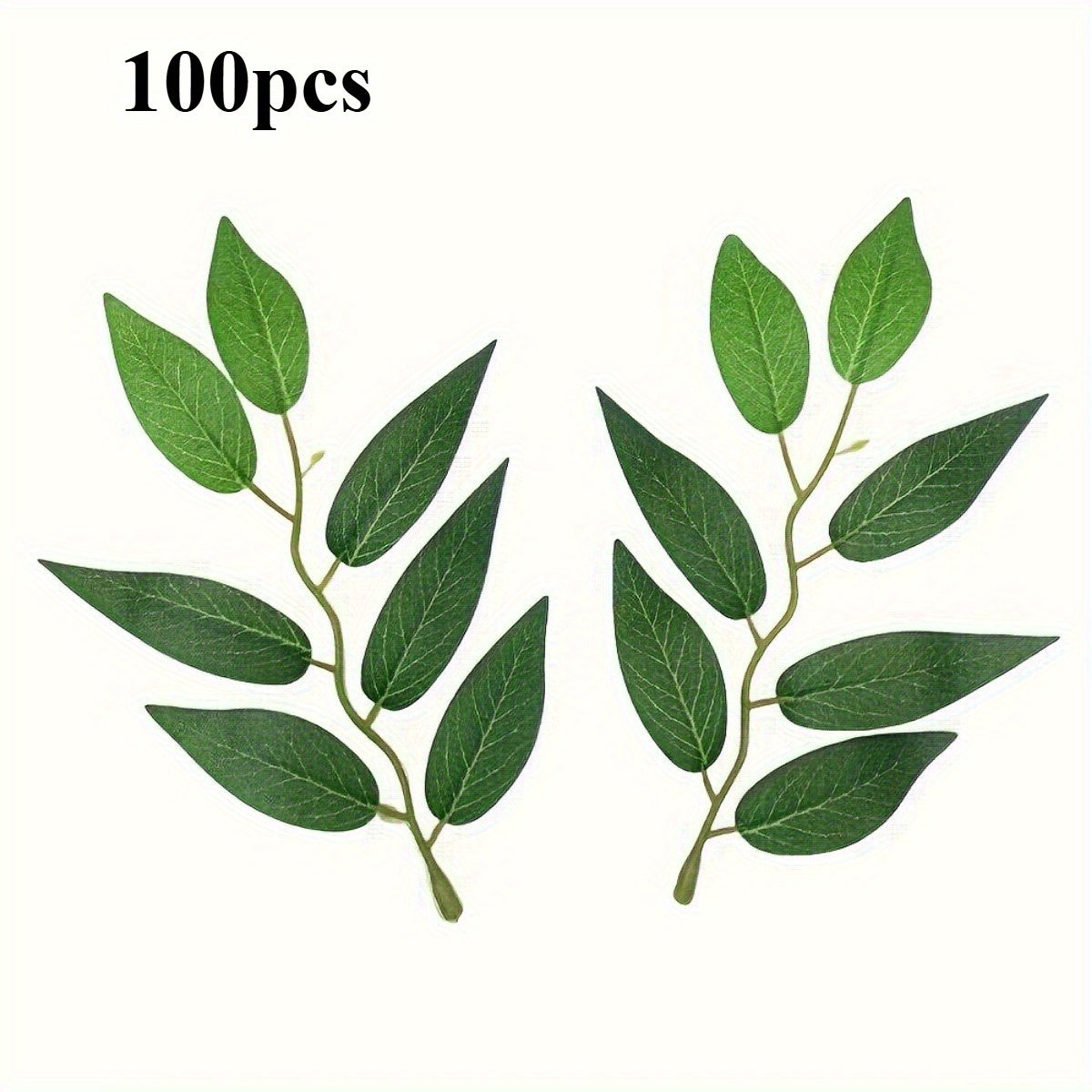100pcs Real Touch Artificial Ivy Leaves - Durable Plastic Foliage with Realistic Wavy Leaves for Weddings, Home Decor, Mother’s Day Gifts, DIY Wreaths, Party & Outdoor Decorations, Ivy Vine Decoration, Lush Greenery, Longlasting Decor, Faux Greenery, Even