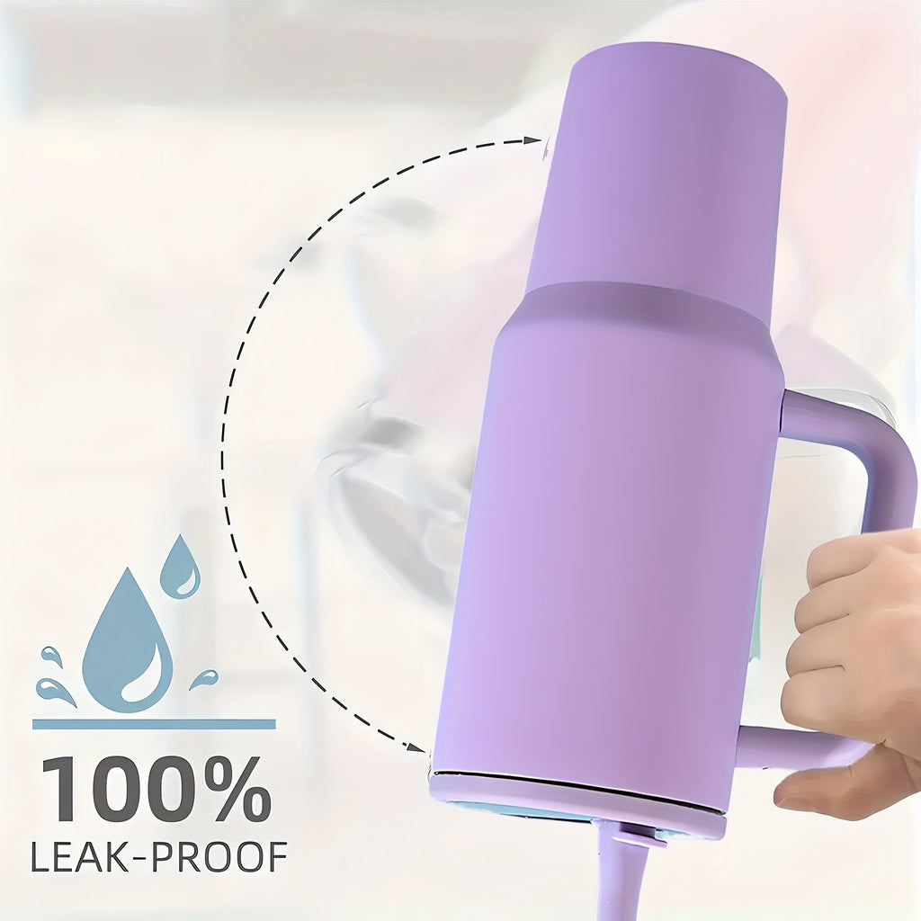 1pc Foldable Straw Stainless Steel Insulated Tumbler with Lid And Straw, Double Wall, 6 Colors Available, Keeps Hot 12H/Cold 24H, Suitable for Home, Office, Car, And Travel, Great for Christmas, Thanksgiving, And Birthday Gifts, Local Warehouse.