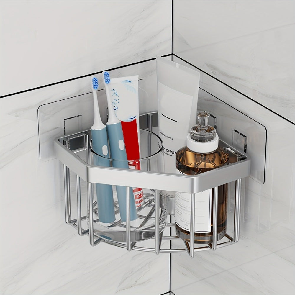 Premium Stainless Steel Kitchen Sink Organizer | Space-Saving Sponge Holder, Cleaning Supplies Drainer Rack, Hanging Faucet Drain Rack for Sponge, Brush, Towel, Scrubbers