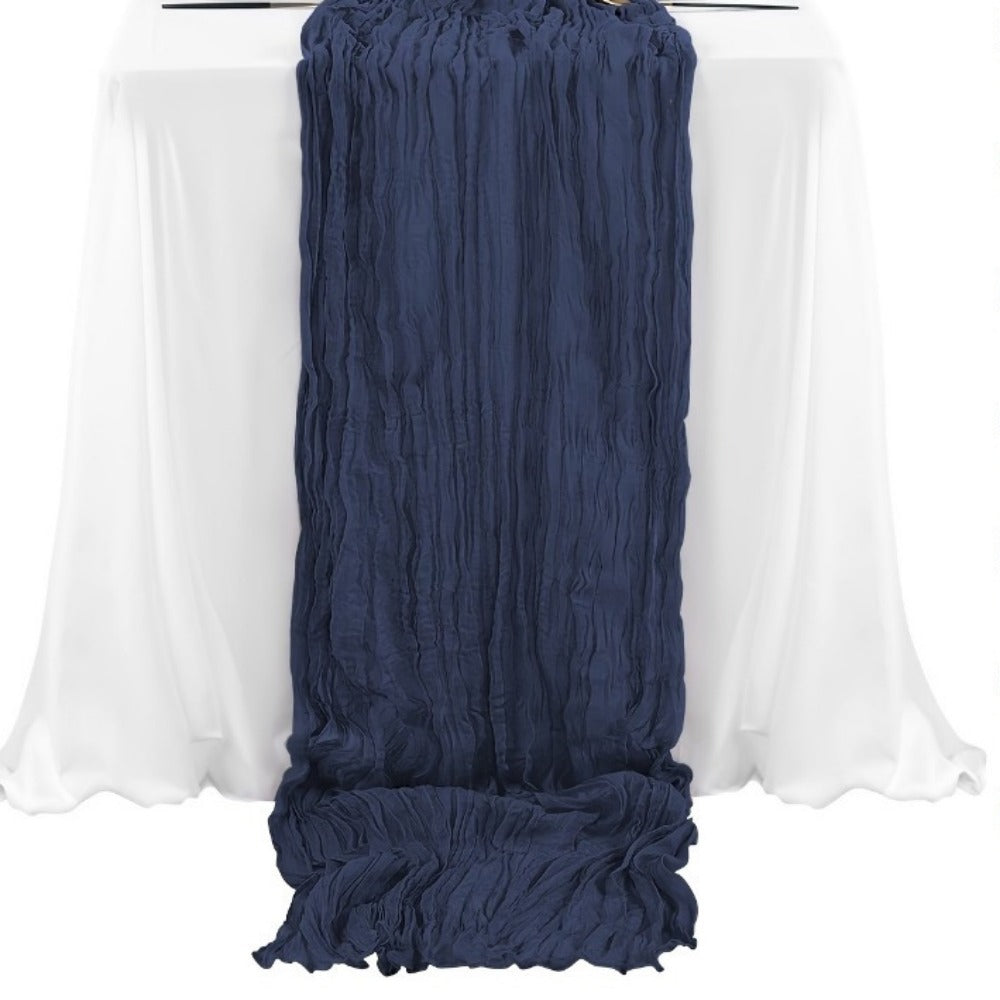 10pcs Pcs Cheesecloth Table Runner Suitable for Wedding Reception, -Edged Sheer Gauze Table Decor with -Edged Edges, Rectangular Runners for Boho Rustic Bridal Shower, Birthday Party, Graduation, Outdoor Events - Multi-Color