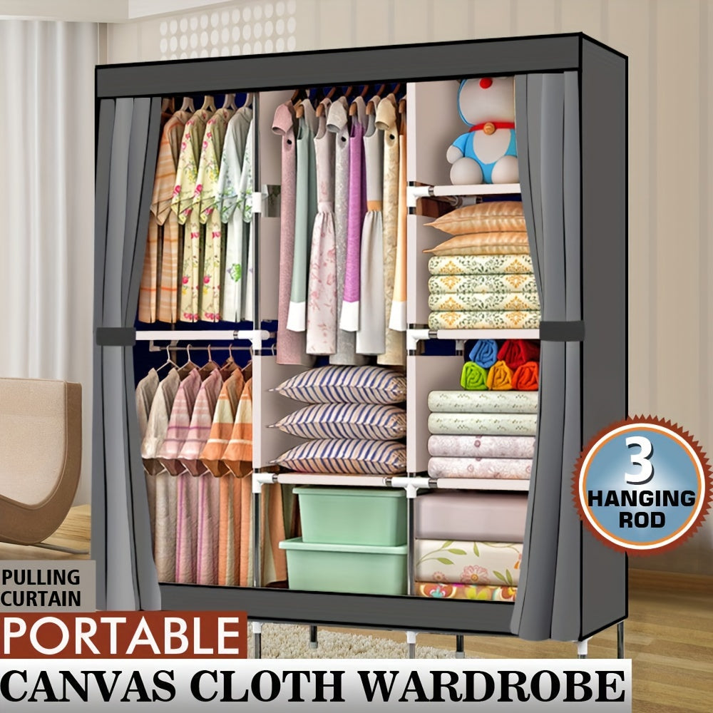 71" Portable Closet Wardrobe Clothes Rack Storage Organizer, Portable Closets