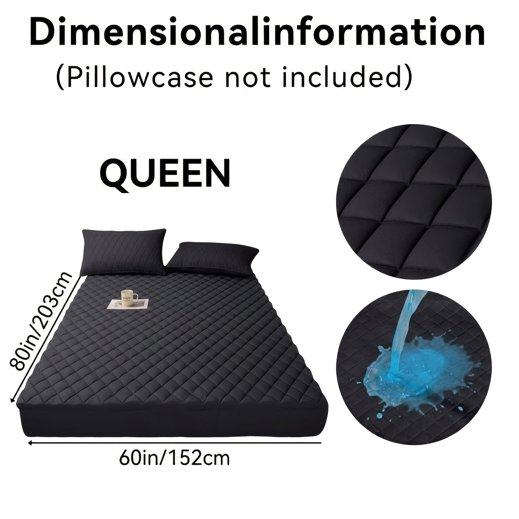 1pc Modern Waterproof Non-Slip Kids & Children Mattress Protector, Solid Color Quilted Bed Cover with 9-15 Inches Deep Pocket, Effective Barrier & Breathable Bedding, Ideal for Bedroom, Guest Room And Hotel, Available In Random Colors(No Pillowcases)