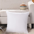 White Square Pillow Inserts with Soft Fiber Filling, Washable Decorative Cushion Cores in 14, 18, 20 and 22 Inch Options for Sofa and Bed Styling