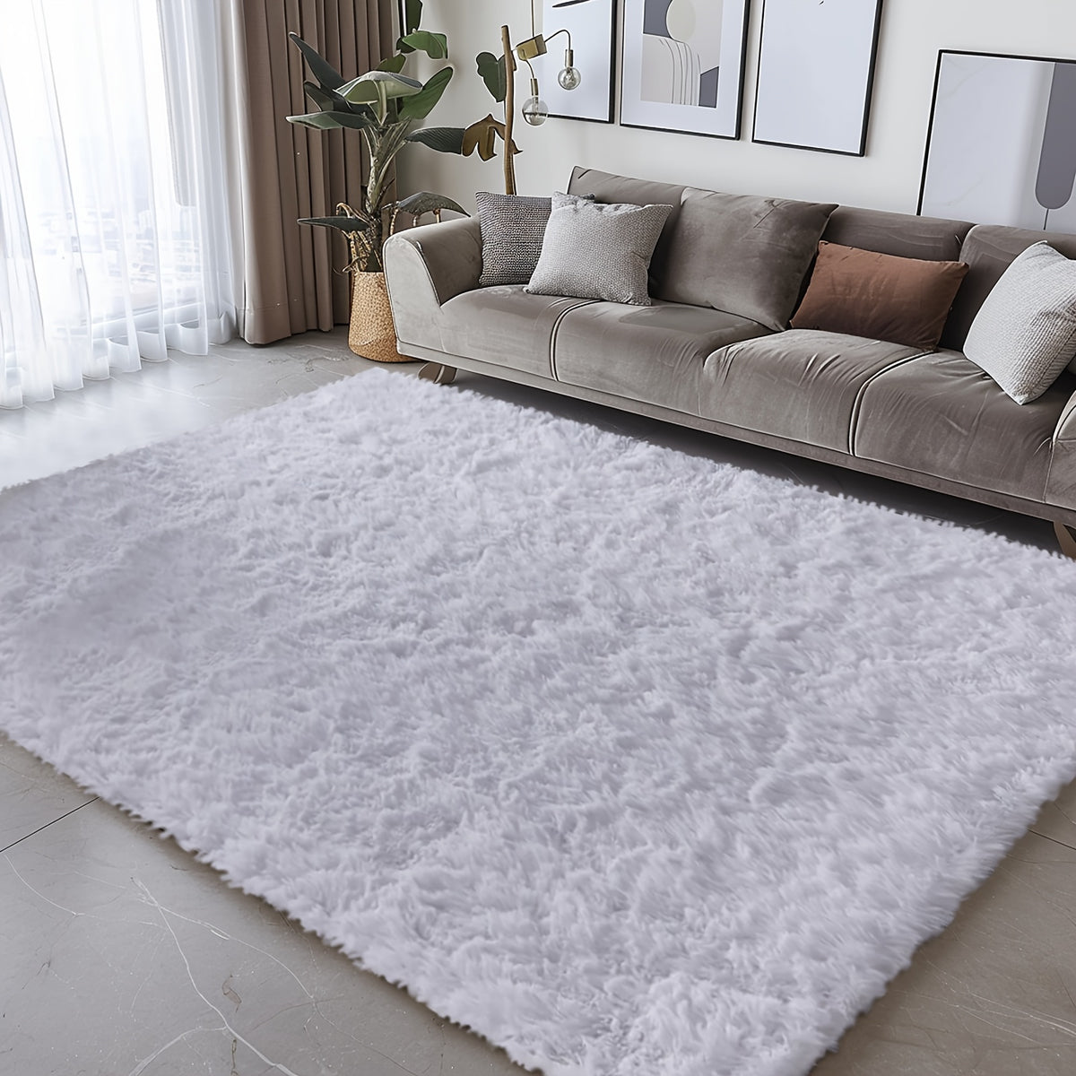 Rugs for Living Room, Super Soft Fluffy Shaggy Area Rugs for Bedroom, Cozy Floor Mats, Plush Indoor Carpet for Kitchen, Faux Rug for Room, Home Decor, Housewarming Gift, Door Mat