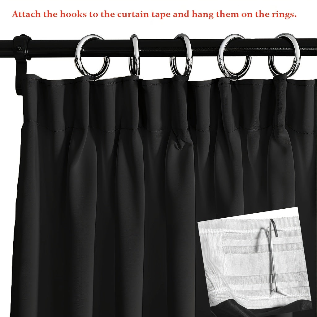 1-Panel Modern Blackout Room Divider Curtain Panel Suitable for Ceiling Track/Rod Pocket Mount, Panel with Hooks, Blocking Floor/Wall Curtain for Doors, Machine Washable for Bedroom/
