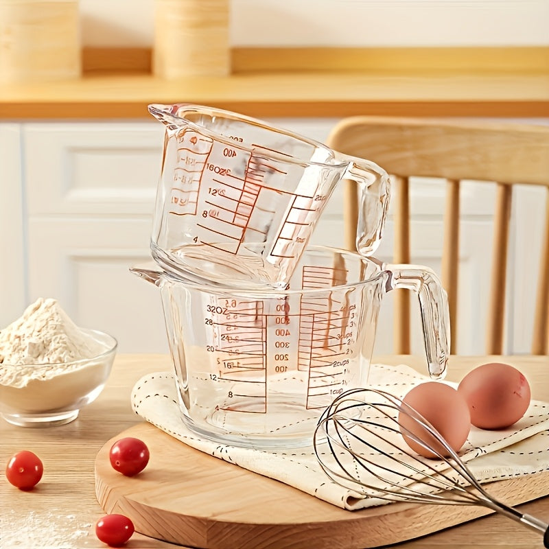 1/3pcs Glass Measuring Cups (10.14oz 16.91oz 33.81oz) Food Grade Measuring Cups - Microwave/Oven Suitable for Home Baking, Cooking, And Kitchen Essentials