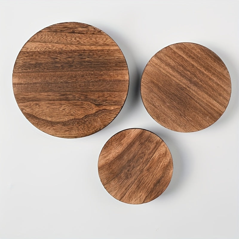 3pcs Rustic Wooden Display Risers Set - Stylish Cake Stand & Pedestals for Kitchen, Room & Home Decor - Perfect for Christmas, Valentines Day, New Year - Functional Organizer with Farmhouse Charm