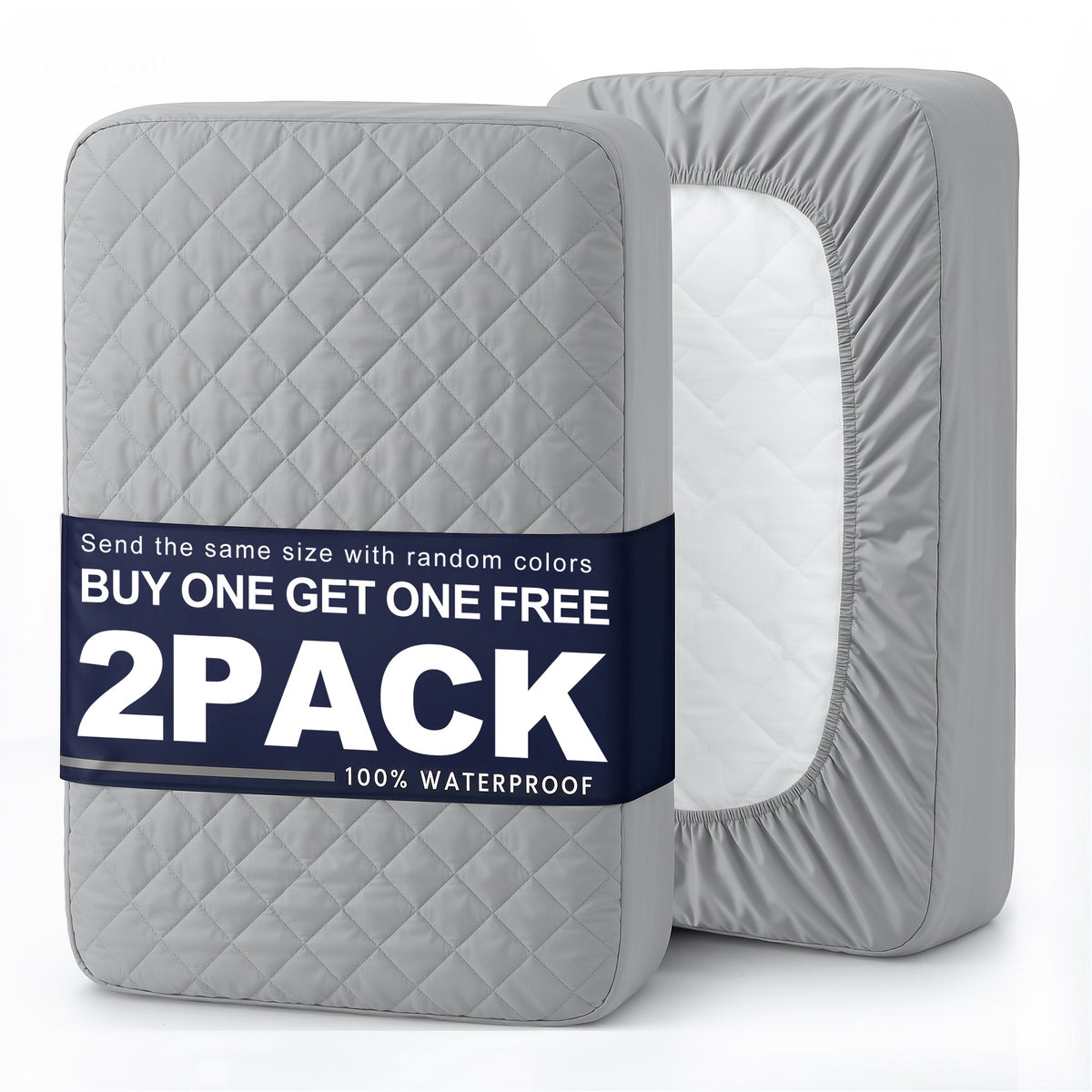 Purchase One And Receive Another At No Cost, Two Pieces Of Non-Slip Waterproof Mattress Covers(Any One Color + Another Random Color), Solid Color Bedspread With Deep Pockets - Bed Bug Mattress Protector, Bedding Suitable For Bedrooms And Guest Rooms