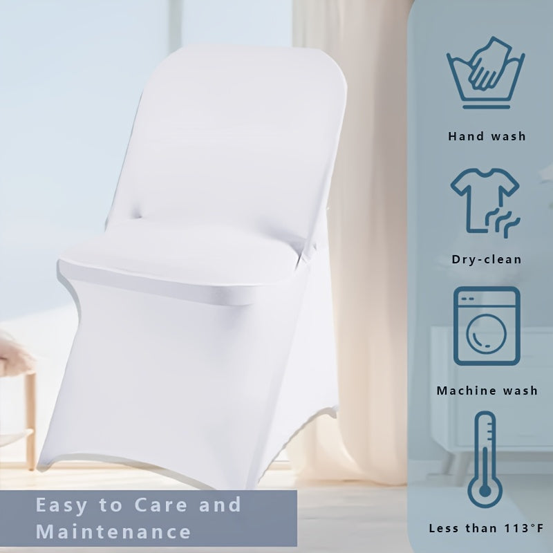 10/30/50/100pcs High-Quality Spandex Folding Chair Covers - Wedding Decorations Essential - Wedding Stuff, Perfect For Party Supplies, Birthday, Camping & Halloween Decor