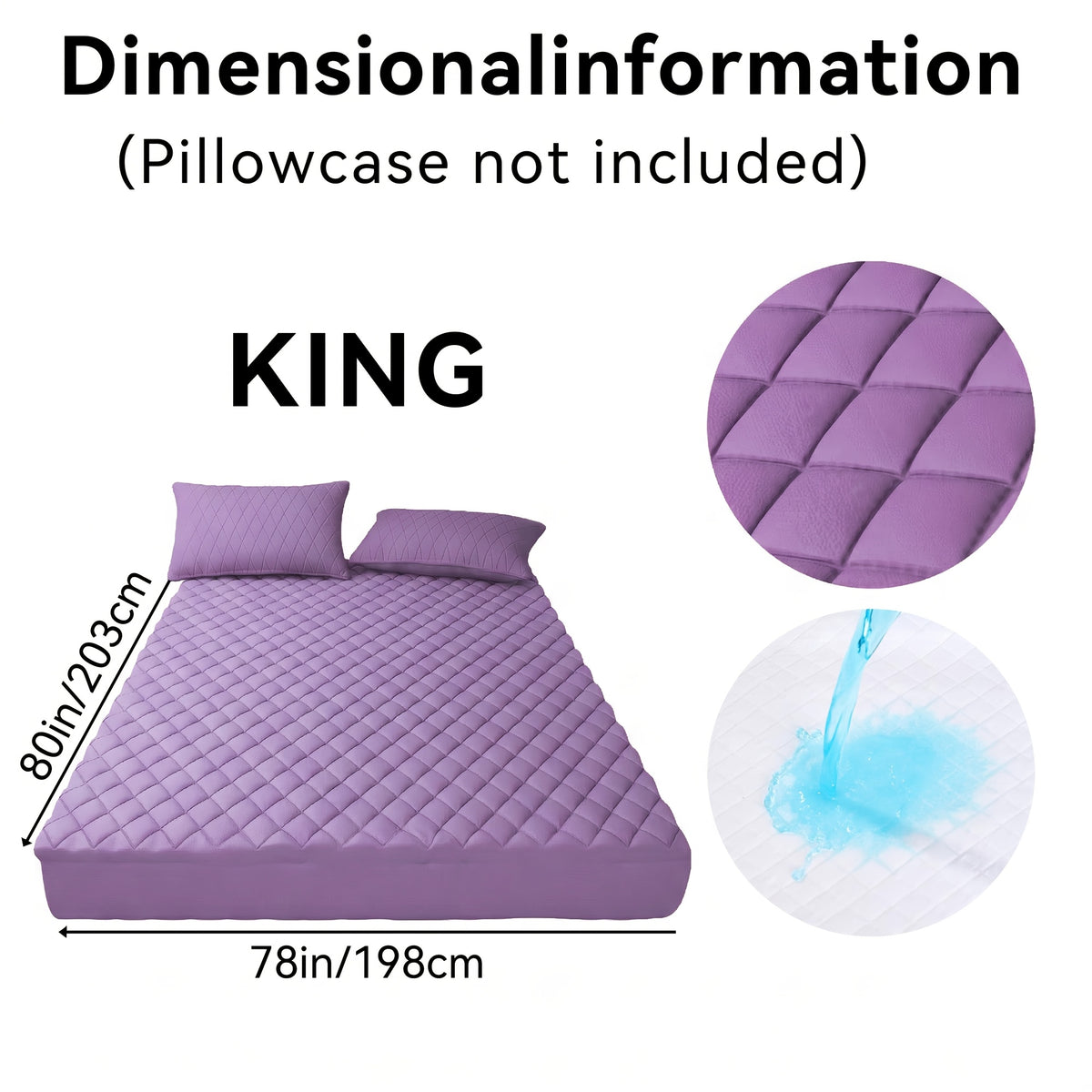 1pc Modern Waterproof Non-Slip Kids & Children Mattress Protector, Solid Color Quilted Bed Cover with 9-15 Inches Deep Pocket, Effective Barrier & Breathable Bedding, Ideal for Bedroom, Guest Room And Hotel, Available In Random Colors(No Pillowcases)