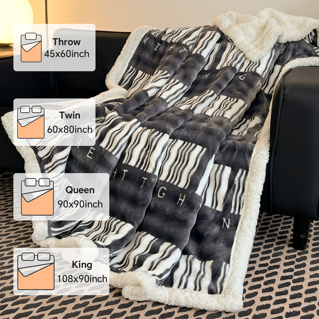 Heavyweight Bed Blanket with Pattern Options, Machine Washable Sofa and Bedroom Cover in 45 x 60 to 108 x 90 Inch Sizes for Cozy Fall and Dorm Decor