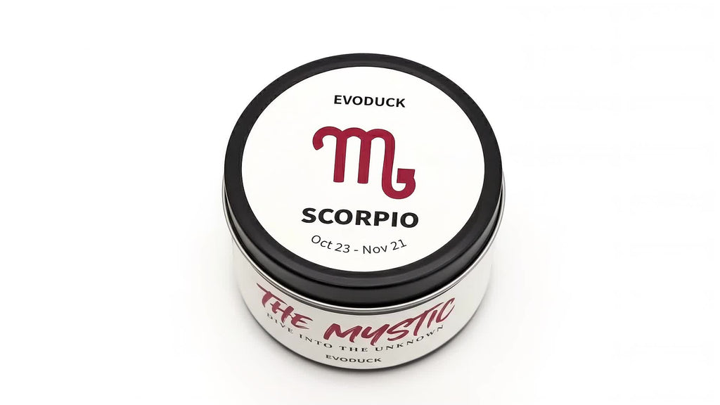 EVODUCK Scorpio Zodiac Candle with Hidden Pendant And Real Crystal Inside - Intense Scented Soy Wax for Late Night Reading Ambiance - Cool Valentine'S Day Birthday Present for Girlfriend Wife Women Lover - Spiritual Mystery Home Fragrance Gift
