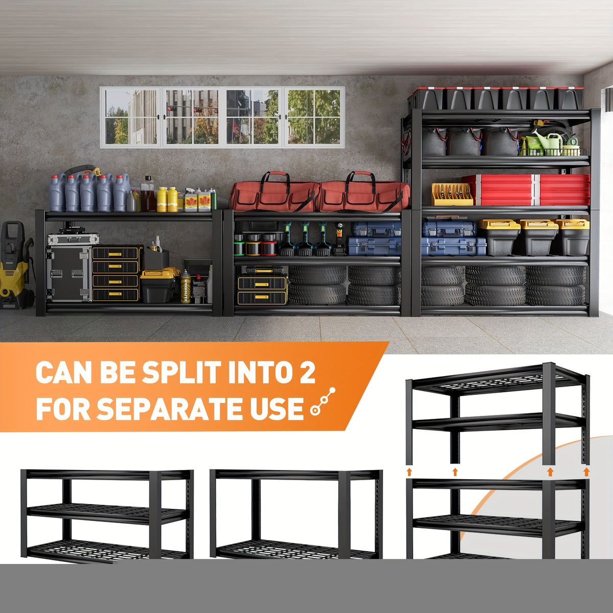 Double Mesh Shelf - Furniture Storage Shelf, Utility Shelves