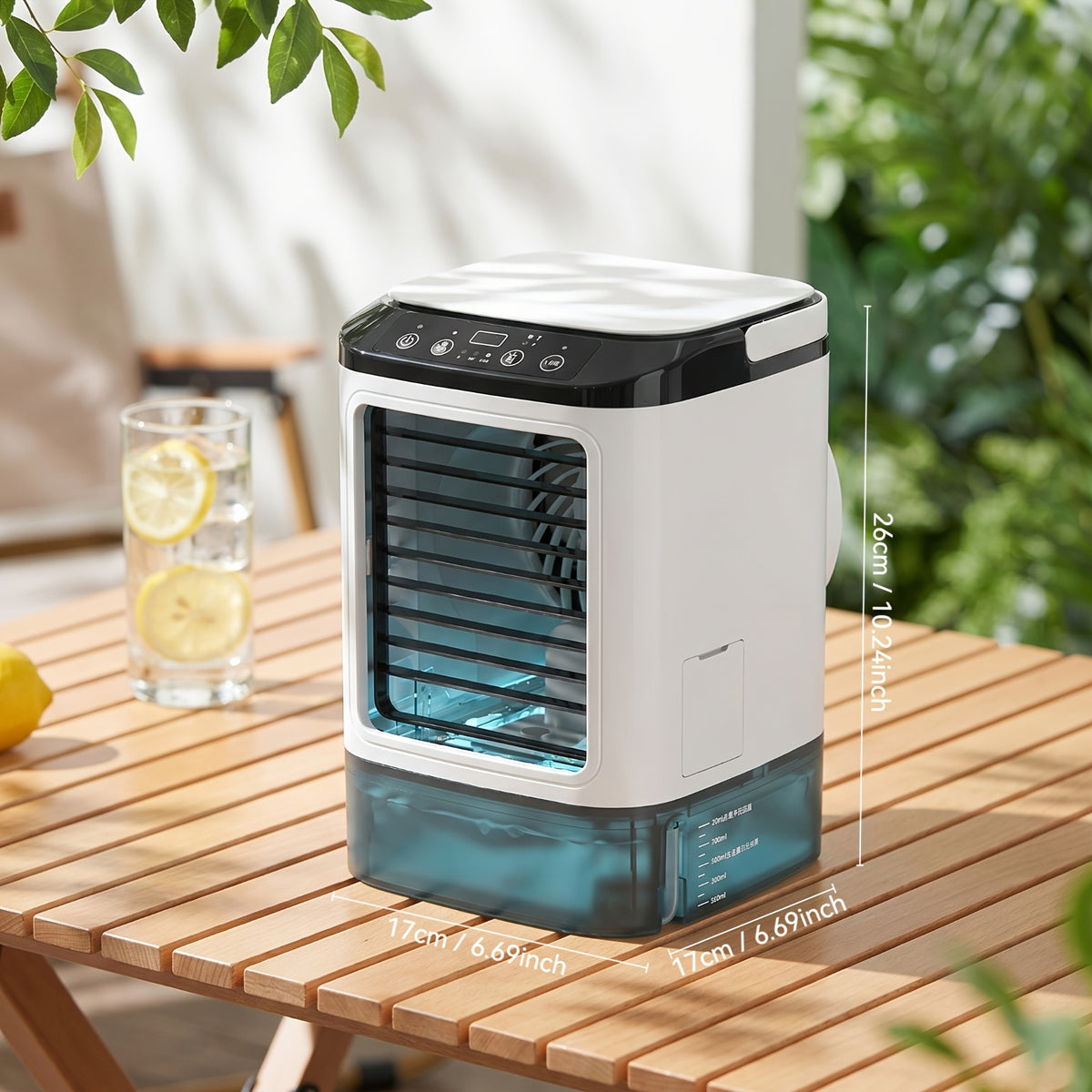 Portable Spray Fan, USB Personal Electric Fan, 3-speed Adjustable Wind Speed, Indoor And Outdoor, With Humidification Function, Ambient LED Light, Compact Design Suitable For Office, Home, Camping